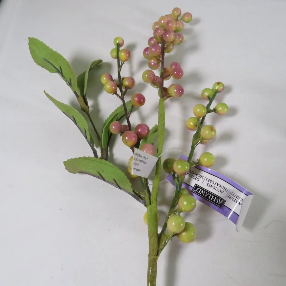 Spring Floral Berries Hips (some complete, some pieced) Pink & Peach Faux Floral